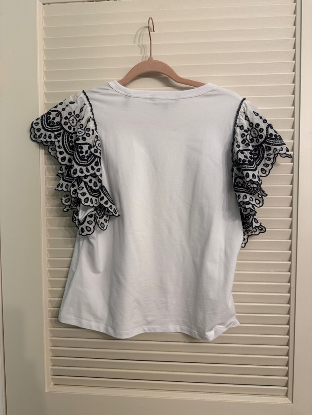 Veronica Beard Julianka Eyelet Top Size Large - Picture 9 of 9